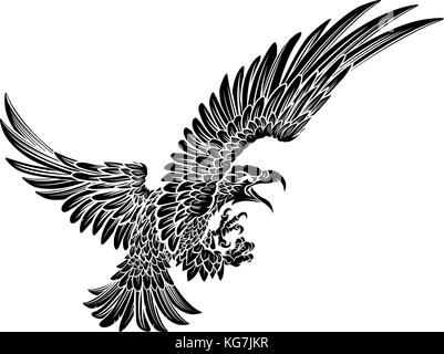 Eagle Bird Swooping Stock Vector