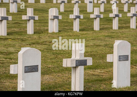 Chatillon-sur-Marne, France - June 7, 2017: War cemetery 1914-1918 of French soldiers in Chatillon-sur-Marne. Stock Photo