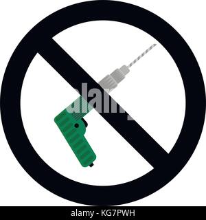 Screwdriver ban sign. Screwdriver is forbidden. Prohibited sign of ...