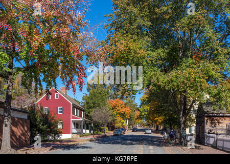 Main Street in Old Salem, Winston-Salem, North Carolina, USA Stock Photo