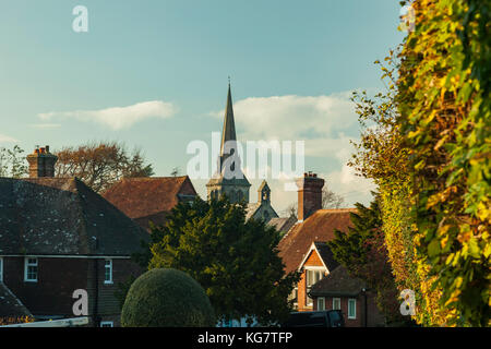 Autumn afternoon in Hurstpierpoint, West Sussex, England. Stock Photo