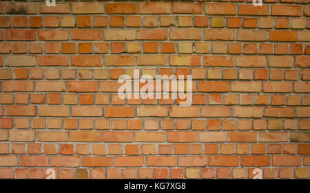 Brick wall old retro orange color Stock Photo
