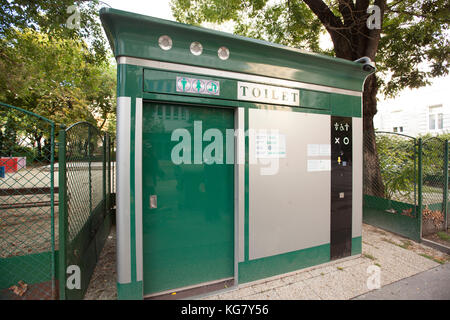 public pay toilet in Budapest, Hungary Stock Photo