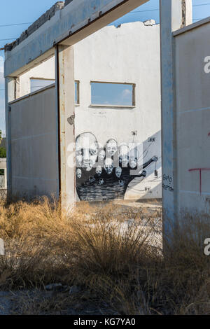 Abandoned industrial building in Larnaca, Cyprus Stock Photo