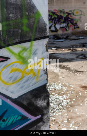 Abandoned industrial building in Larnaca, Cyprus Stock Photo