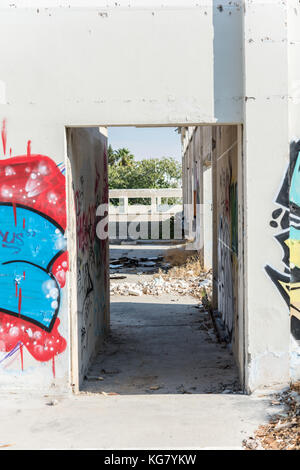 Abandoned industrial building in Larnaca, Cyprus Stock Photo