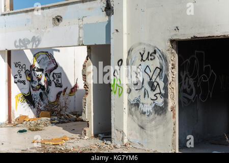 Abandoned industrial building in Larnaca, Cyprus Stock Photo