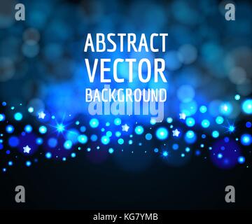 Abstract blue bokeh light background vector illustration Stock Vector ...
