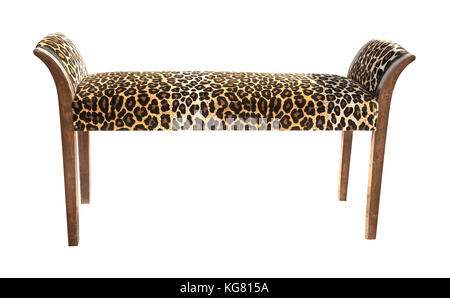 Bright colored sofa retro style isolated on white with clipping path Stock Photo