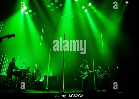 Bologna, Italy. 04th Nov, 2017. The american rock band Queens Of The Stone Age pictured on stage as they perform live at Unipol Arena in Bologna Italy. Credit: Roberto Finizio/Pacific Press/Alamy Live News Stock Photo