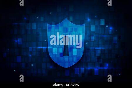 Internet security and technology concept and abstract background Stock Vector