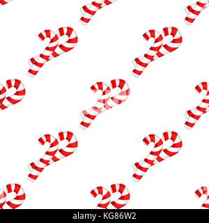 Seamless pattern, traditional Christmas candy Stock Vector