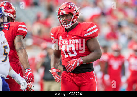 Houston, TX, USA. 4th Nov, 2017. Houston Cougars defensive tackle Ed Oliver (10) during the 2nd quarter of an NCAA football game between the East Carolina Pirates and the University of Houston Cougars at TDECU Stadium in Houston, TX. Trask Smith/CSM/Alamy Live News Stock Photo