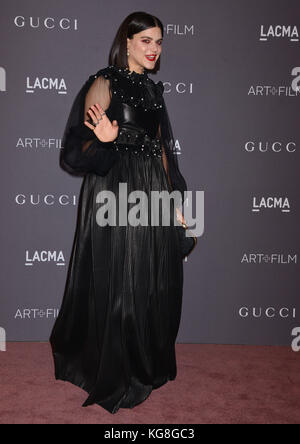 Los Angeles, California, USA. 4th November, 2017. SoKo  attends the 2017 LACMA Art + Film Gala Honoring Mark Bradford and George Lucas presented by Gucci at LACMA on November 4, 2017 in Los Angeles, CA Credit: Tsuni / USA/Alamy Live News
