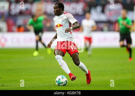 Leipzig, Germany. 04th Nov, 2017. Leipzig's Bruma in action during the German Bundesliga soccer match between RB Leipzig and Hanover 96 in the Red Bull Arena in Leipzig, Germany, 04 November 2017. Credit: Jan Woitas/dpa-Zentralbild/dpa/Alamy Live News Stock Photo