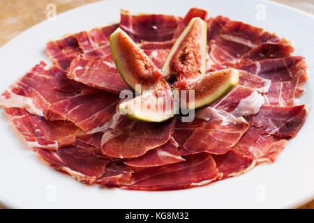 traditional Italian appetizer parma ham with melon - prosciutto Stock ...