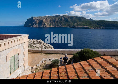 DRAGONERA, MALLORCA, BALEARIC ISLANDS, SPAIN - OCTOBER 30, 2017: View by the northern lighthouse on a sunny day on October 30, 2017 in Dragonera, Mall Stock Photo