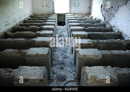 The ghost soviet air base of Kiltsi in Estonia. The squadron left this base after the USSR collapse. Stock Photo