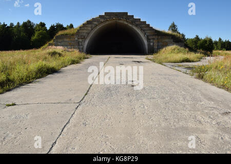 The ghost soviet air base of Kiltsi in Estonia. The squadron left this base after the USSR collapse. Stock Photo