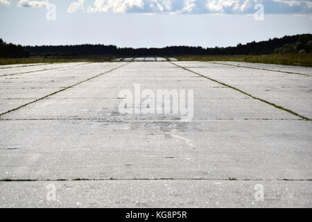 The ghost soviet air base of Kiltsi in Estonia. The squadron left this base after the USSR collapse. Stock Photo