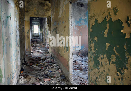 The ghost soviet air base of Kiltsi in Estonia. The squadron left this base after the USSR collapse. Stock Photo