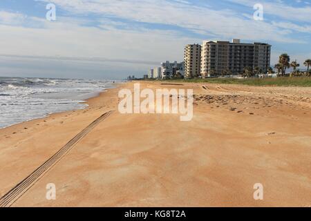 Waves rolling in on the beach, Ormond Beach, Florida, USA Stock Photo