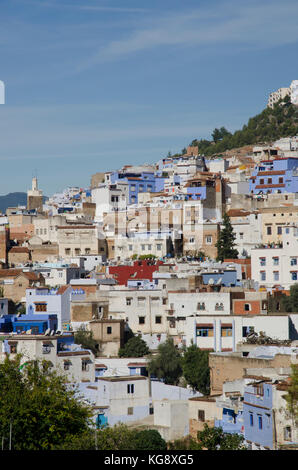 Chefchaouen's blue-walled medina, North Morocco Stock Photo