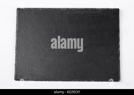 Square slate stand, white background. Stock Photo