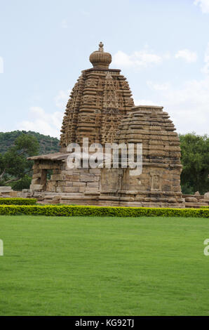 Jambulinga and Galaganatha back view,  Pattadakal temple complex, UNESCO World Heritage site, Karnataka, India Stock Photo