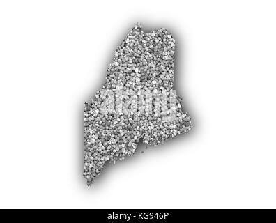 Map of Maine on poppy seeds Stock Photo