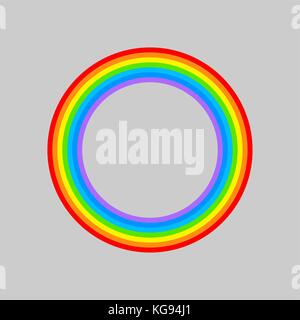 Rainbow round. rainbows circle isolated. Vector illustration Stock Vector
