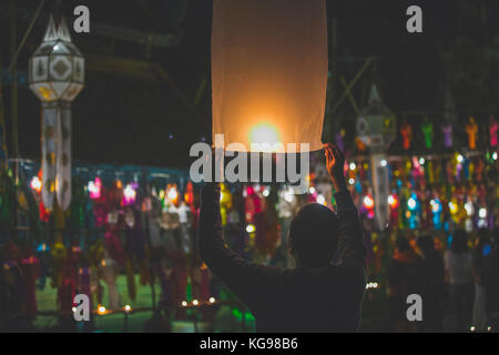 Loy Krathong Festival Themed Photo Stock Photo