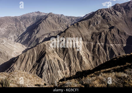 View from the top, after climbing almost 4,000 ft in altitude Stock Photo