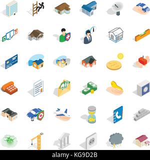 Home repair icons set, isometric style Stock Vector