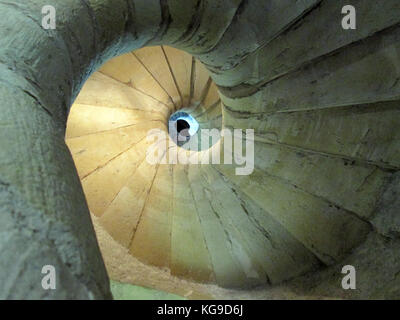 black and white spiral staircase burgundy region of france