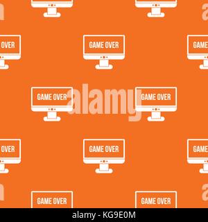 Game over pattern seamless Stock Vector