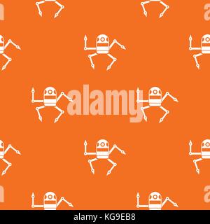 Spider robot pattern seamless Stock Vector