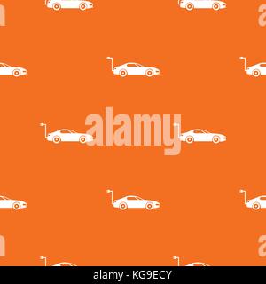Electric car pattern seamless Stock Vector