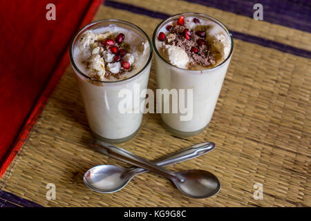 Banana Lassi Stock Photo