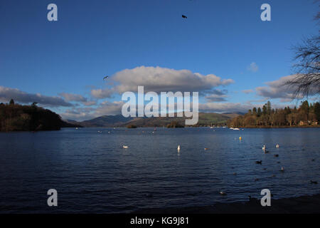 Bowness on Windermere Cumbria 5th November 2017 A cold but bright afternoon on Lake Windermere this afternoon Credit: David Billinge/Alamy Live News Stock Photo