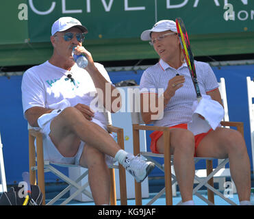 DELRAY BEACH, FL - NOVEMBER 04:  Dr. Phil McGraw, Martina Navratilova participates in the 28th Annual Chris Evert/Raymond James Pro-Celebrity Tennis Classic at Delray Beach Tennis Center on November 4, 2017 in Delray Beach, Florida.  People:  Dr. Phil McGraw, Martina Navratilova  Transmission Ref:  MNC20  Credit: Hoo-Me.com / MediaPunch Stock Photo