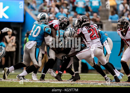 Carolina Panthers' Cameron Artis-Payne (34) dives over the goal line ...