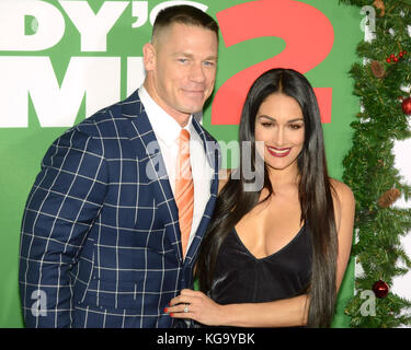 Los Angeles, California, USA. 5th Nov, 2017. JOHN CENA and NIKKI BELLA attends the Los Angeles Premiere of 'Daddy's Home 2' at Regency Village Theatre. Credit: Billy Bennight/ZUMA Wire/Alamy Live News Stock Photo