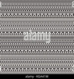 vector black and white dashed lines seamless pattern Stock Vector