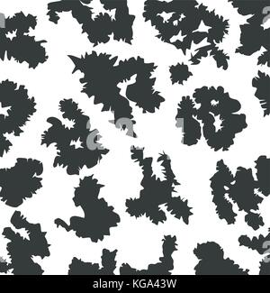 vector animal skin pattern of cow print Stock Vector