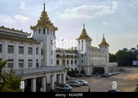 Central Train Station, Yangon, Myanmar (Burma), Southeast Asia Stock Photo