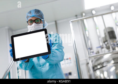 food technician works in a factory Stock Photo