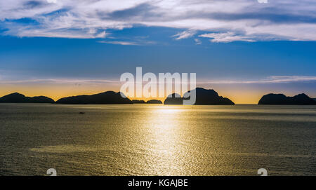 Scenic view of the nature near of El Nido Town in Palawan from a viewpoint Stock Photo