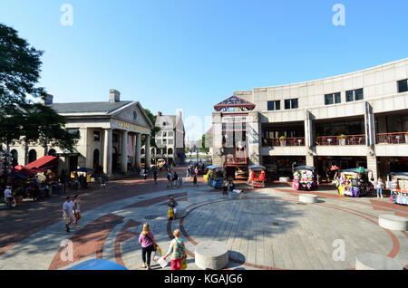 Quincy Marketplace Faneuil Hall Boston Massachusetts a popular sightseeing and shopping destination Stock Photo