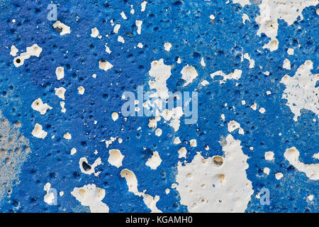 Abstract background wall covered with blue and white paint in a chaotic manner Stock Photo
